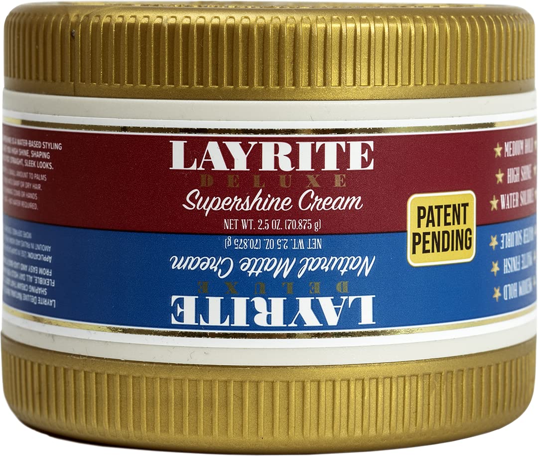 Layrite Deluxe Dual Chamber- Natural Matte & Supershine Cream, 5 oz