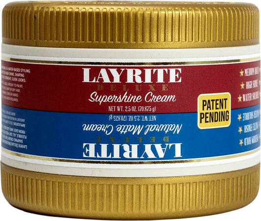 Layrite Deluxe Dual Chamber- Natural Matte & Supershine Cream, 5 oz